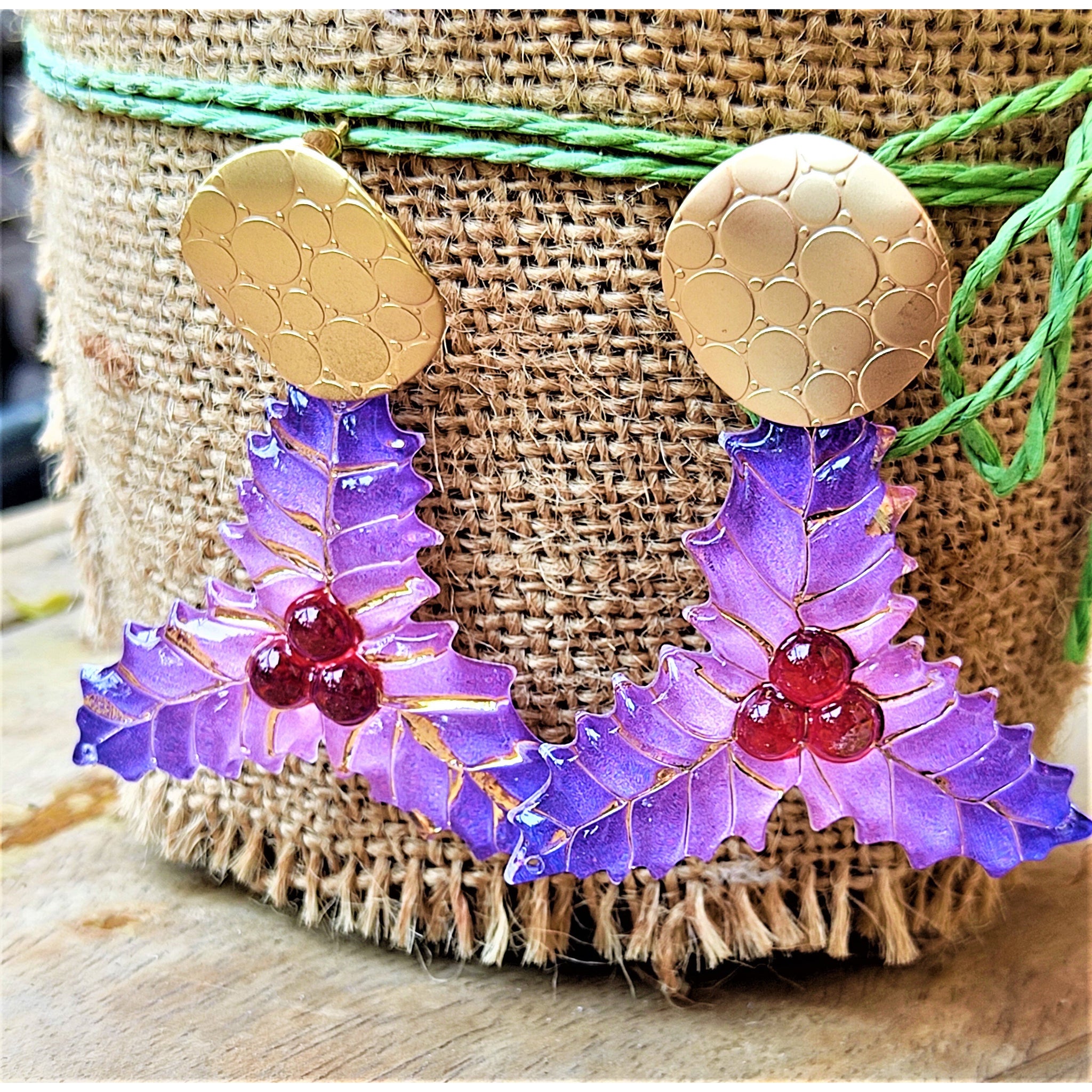 Maple Leaf Earrings Purple Jewelry Ear Rings Earrings Agtukart