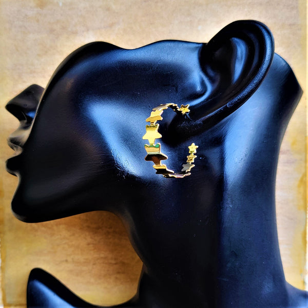 Golden Hoops Jewelry Ear Rings Earrings Agtukart