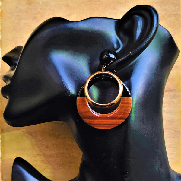 Double color Earrings Black Jewelry Ear Rings Earrings Agtukart