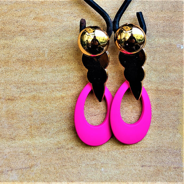 Matte Finish Drop Earrings Pink Jewelry Ear Rings Earrings Agtukart
