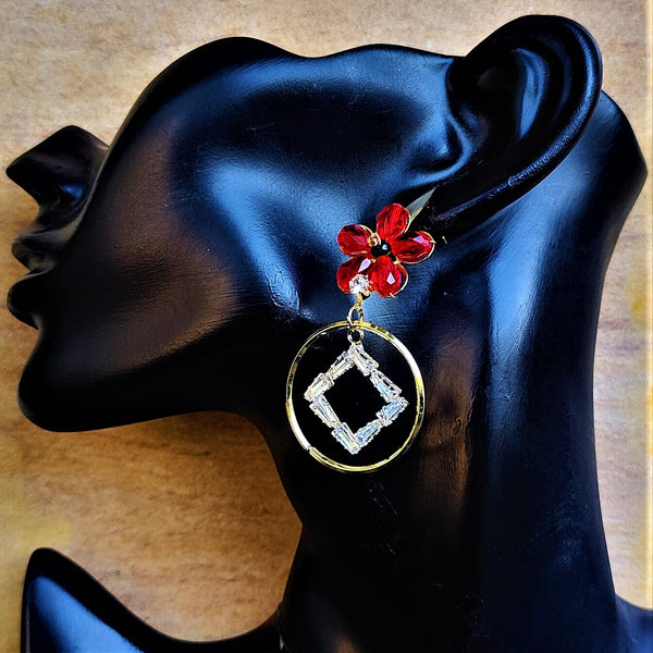 Flower Shaped Rice Beads Earrings Jewelry Ear Rings Earrings Agtukart