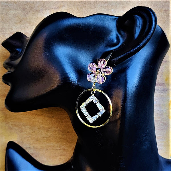 Flower Shaped Rice Beads Earrings Jewelry Ear Rings Earrings Agtukart