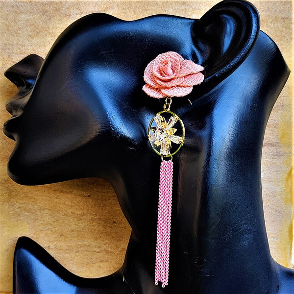 Rose Pattern Danglers Jewelry Ear Rings Earrings Agtukart