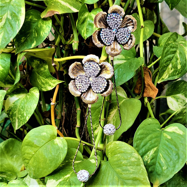 Shimmery Stone Studded Earrings White Jewelry Ear Rings Earrings Agtukart