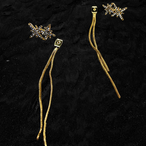 Star Earrings with Chain Jewelry Ear Rings Earrings Agtukart