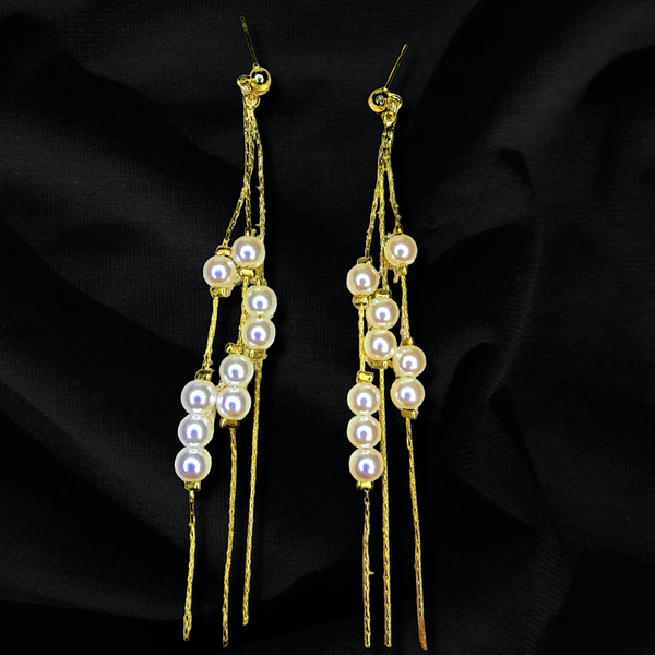Bead and Chain Casual Earrings Golden Jewelry Ear Rings Earrings Agtukart