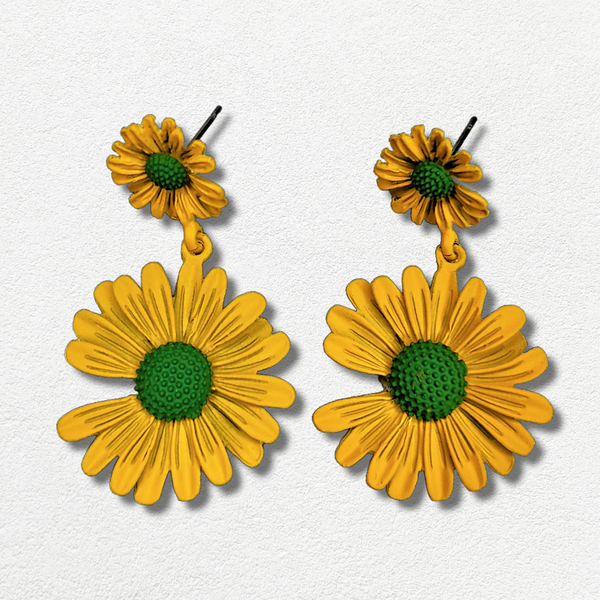 Sunflower Earrings Yellow Jewelry Ear Rings Earrings Agtukart