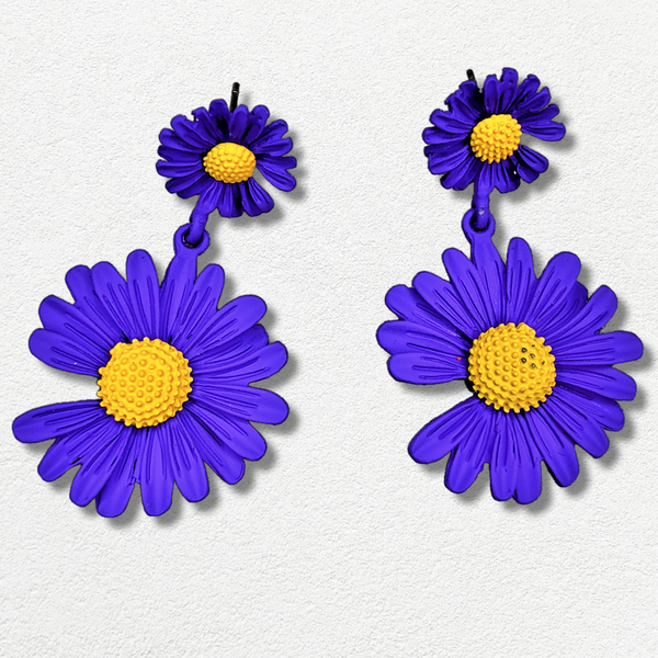 Sunflower Earrings Purple Jewelry Ear Rings Earrings Agtukart