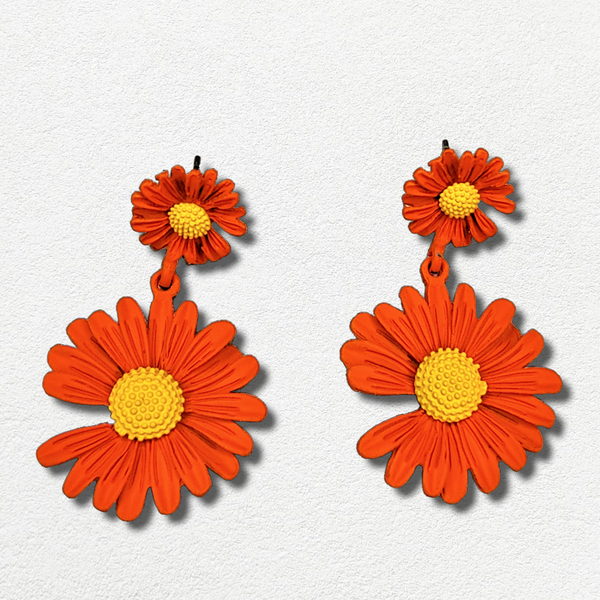 Sunflower Earrings Orange Jewelry Ear Rings Earrings Agtukart