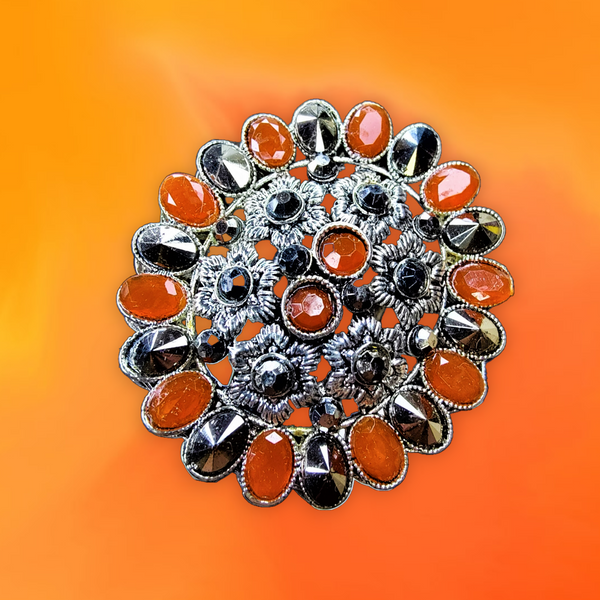 Oxidized Rings Oval Orange Jewelry Ring Agtukart