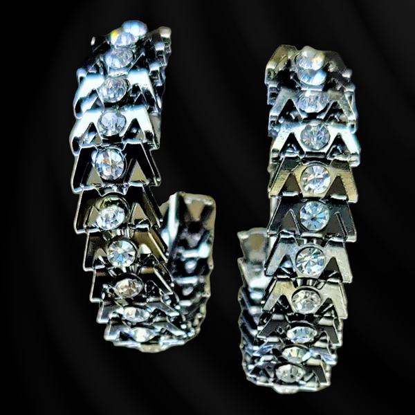 Chain style Silver Hoops Jewelry Ear Rings Earrings Agtukart