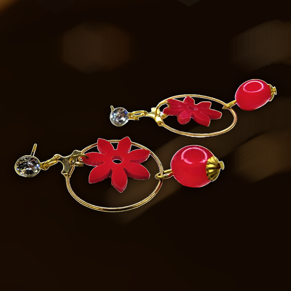 Cute Flower Danglers Jewelry Ear Rings Earrings Agtukart