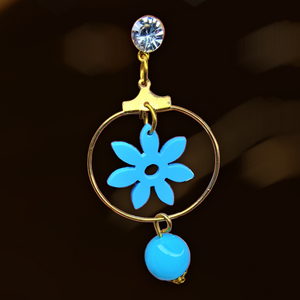 Cute Flower Danglers Light Blue Jewelry Ear Rings Earrings Agtukart