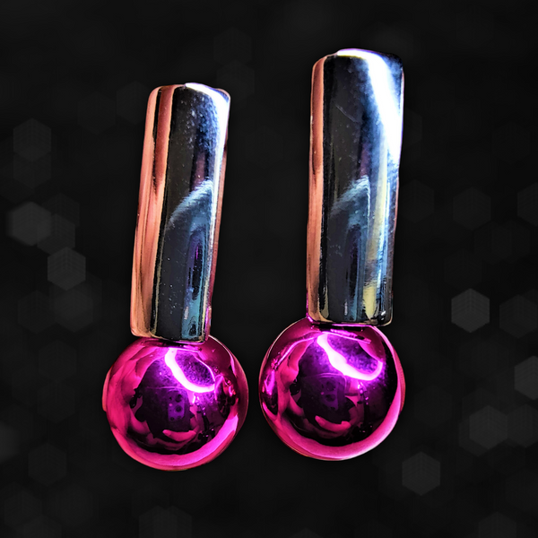 Casual Round Ball Earrings Dark Pink Jewelry Ear Rings Earrings Agtukart