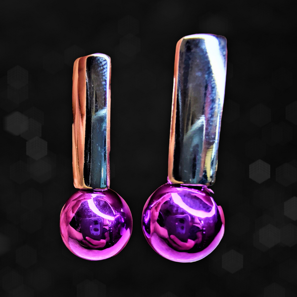 Casual Round Ball Earrings Purple Jewelry Ear Rings Earrings Agtukart
