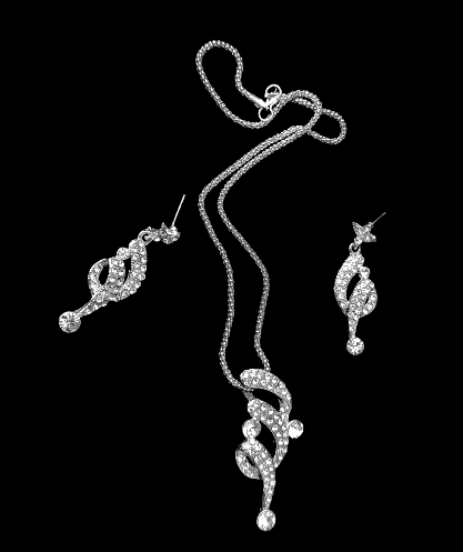 Silver Small Stone Spiral Pendant Set Jewelry Set Agtukart