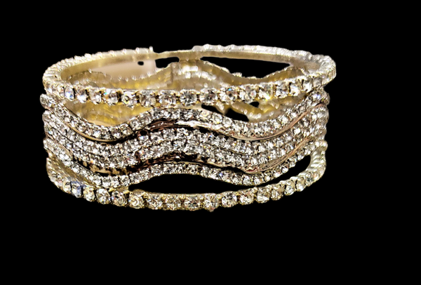 Silver Stone Bangle (Set of 3) Jewelry Bracelet Agtukart