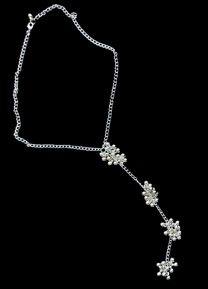 Single Chain necklace with silver beads Jewelry Necklace Agtukart