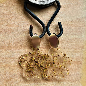 Transparent Plastic Earrings with Golden Print Jewelry Ear Rings Earrings Agtukart