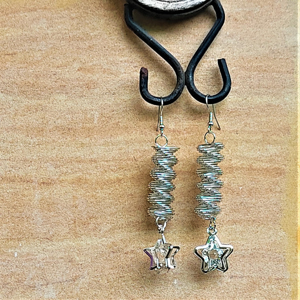 Spiral Metal Earrings Star Silver Jewelry Ear Rings Earrings Agtukart