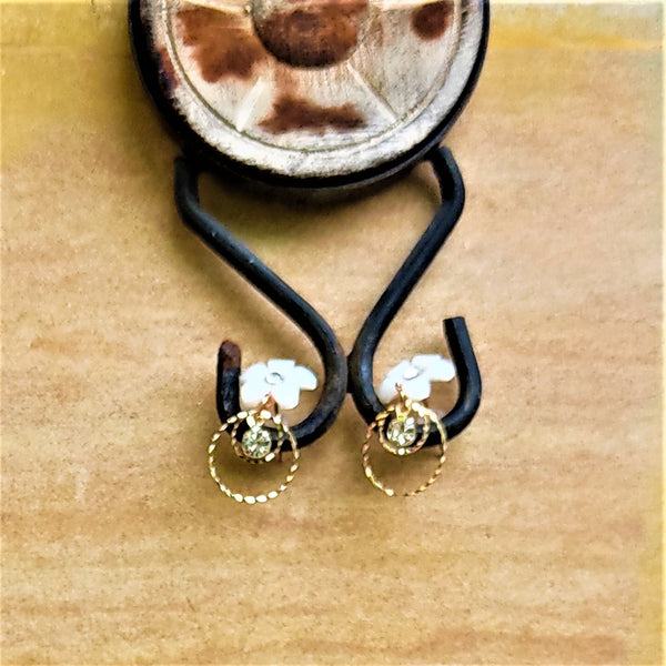 Small Flower Earrings White Jewelry Ear Rings Earrings Agtukart