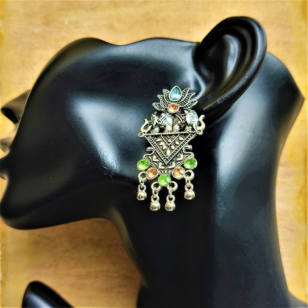 Oxidized Lotus Earrings Jewelry Ear Rings Earrings Agtukart