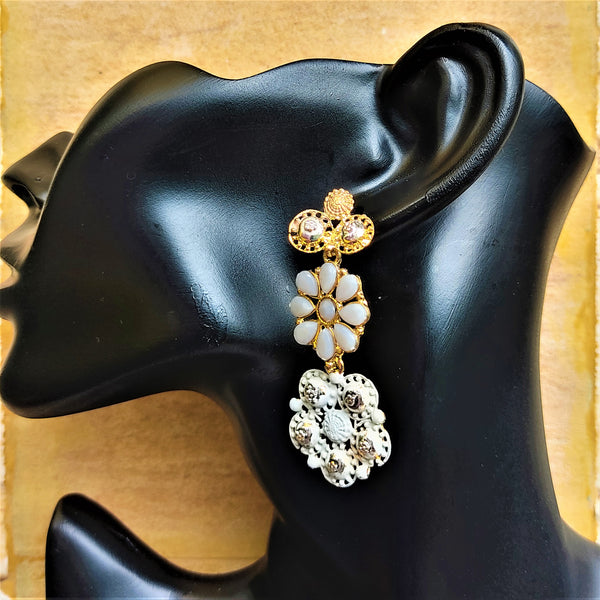 Double Flower Earrings Jewelry Ear Rings Earrings Agtukart